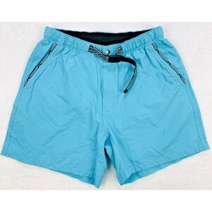 Chubbies Shorts The Granolas Retro Outdoor Belted Shorts Men's Medium Aqua 5.5"